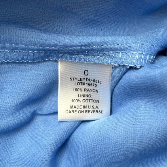 Intermix Mitzie Floral Sleeveless Dress Blue Maxi Tie Back Cutout Size 0 - Picture 9 of 10